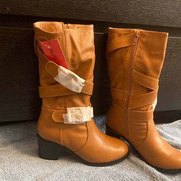 Brand new Andres Machado light Brown boots EUR size 33 about US size 2 - Picture 1 of 3